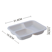 3 Compartments Packaging Trays for Sale /Disposable Corn Starch Food Container
